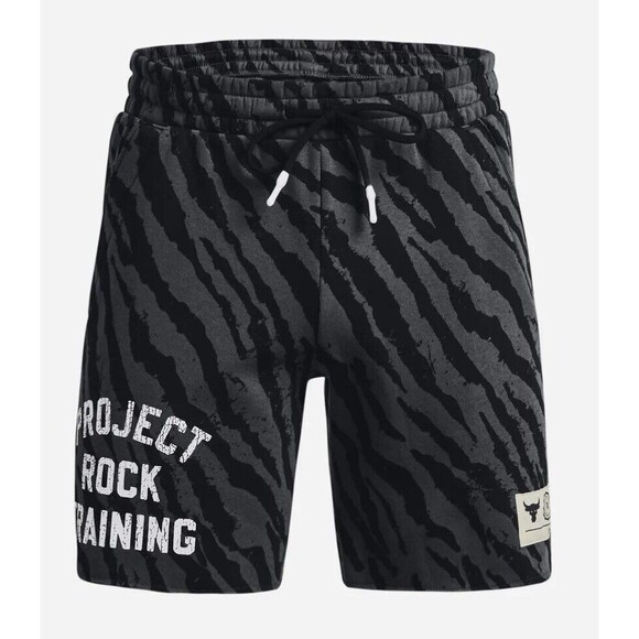 Under Armour Shorts Mens Medium UA Project Rock Rival Fleece Black